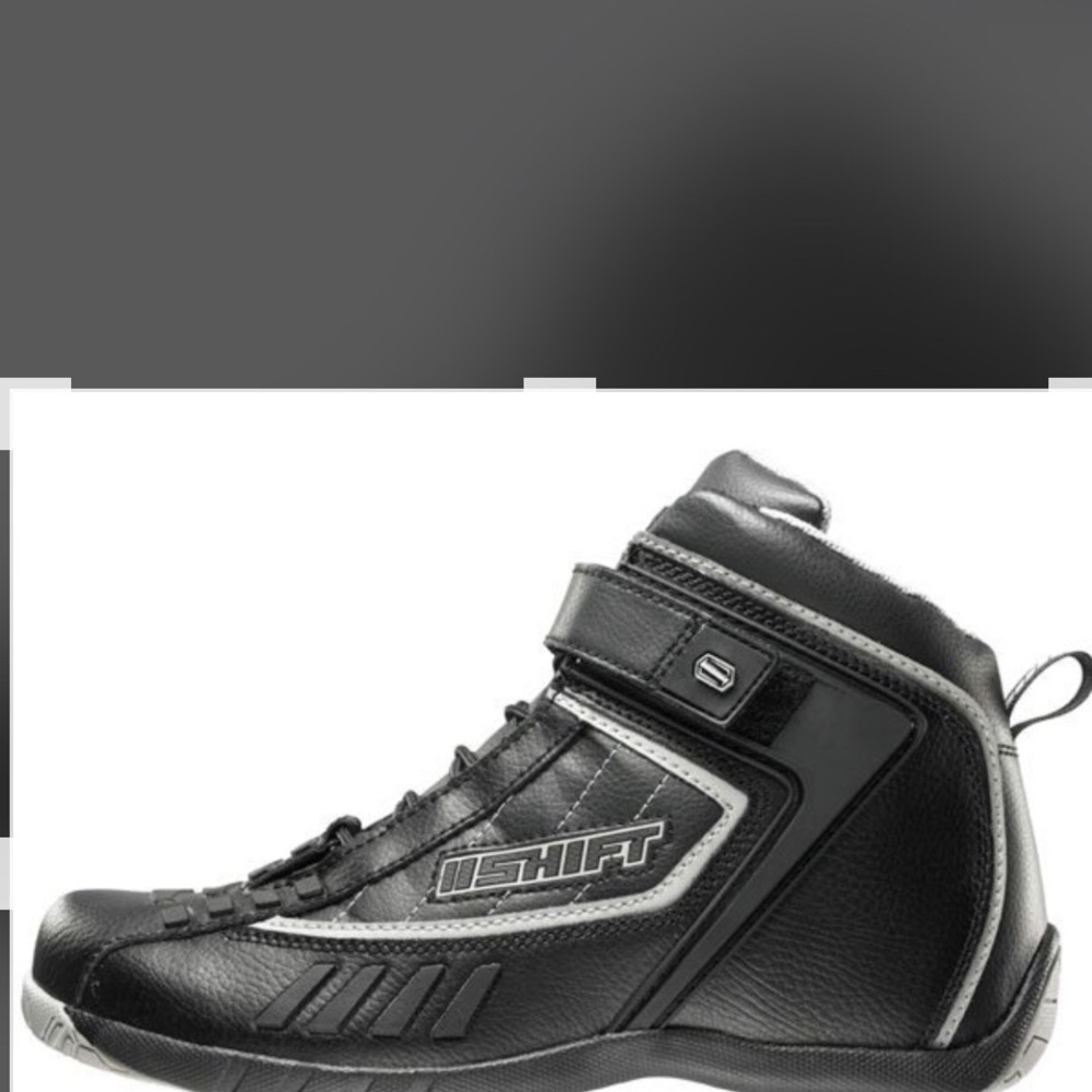 14m men black motorcycle shoe
